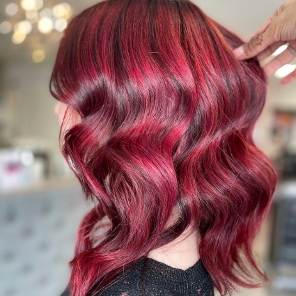 red balayage at urban coiffeur hairdressers wolverhampton red balayage at urban coiffeur hairdressers wolverhampton